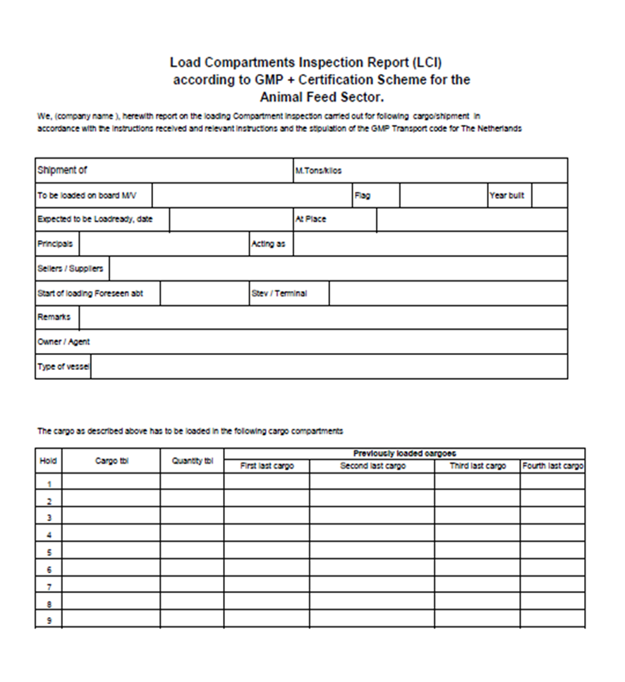 Compartment Report GMP+ International | S9.10 - Common daily practice company documents
