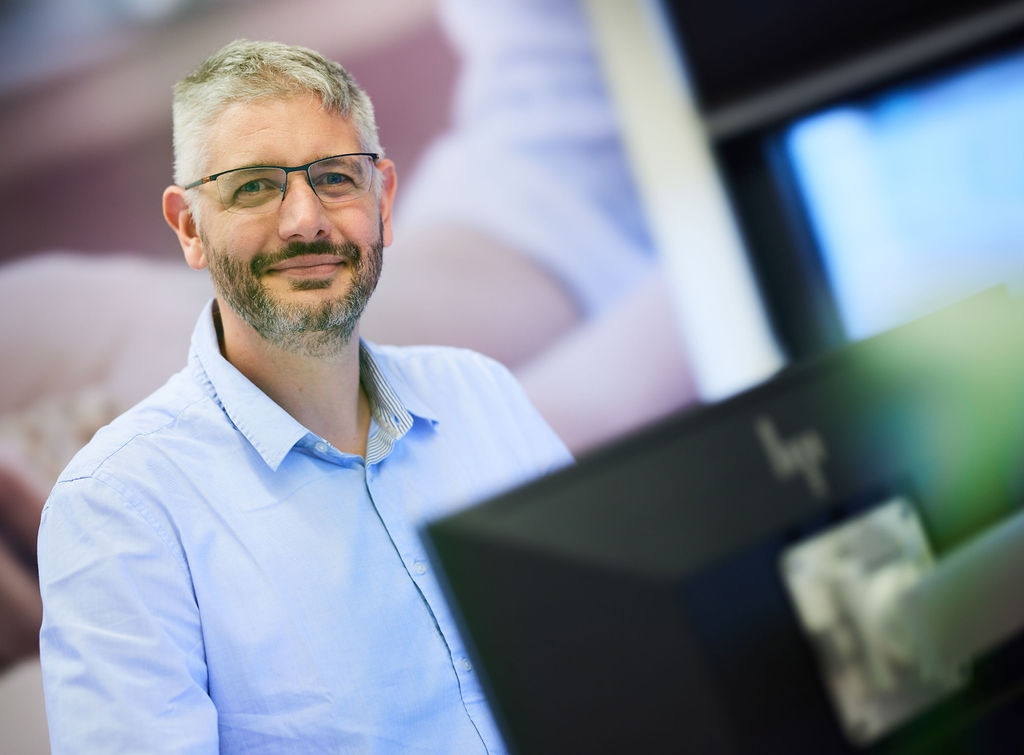 Man behind computer 